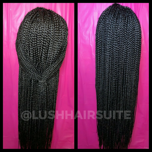 Box Braids Closure Wig